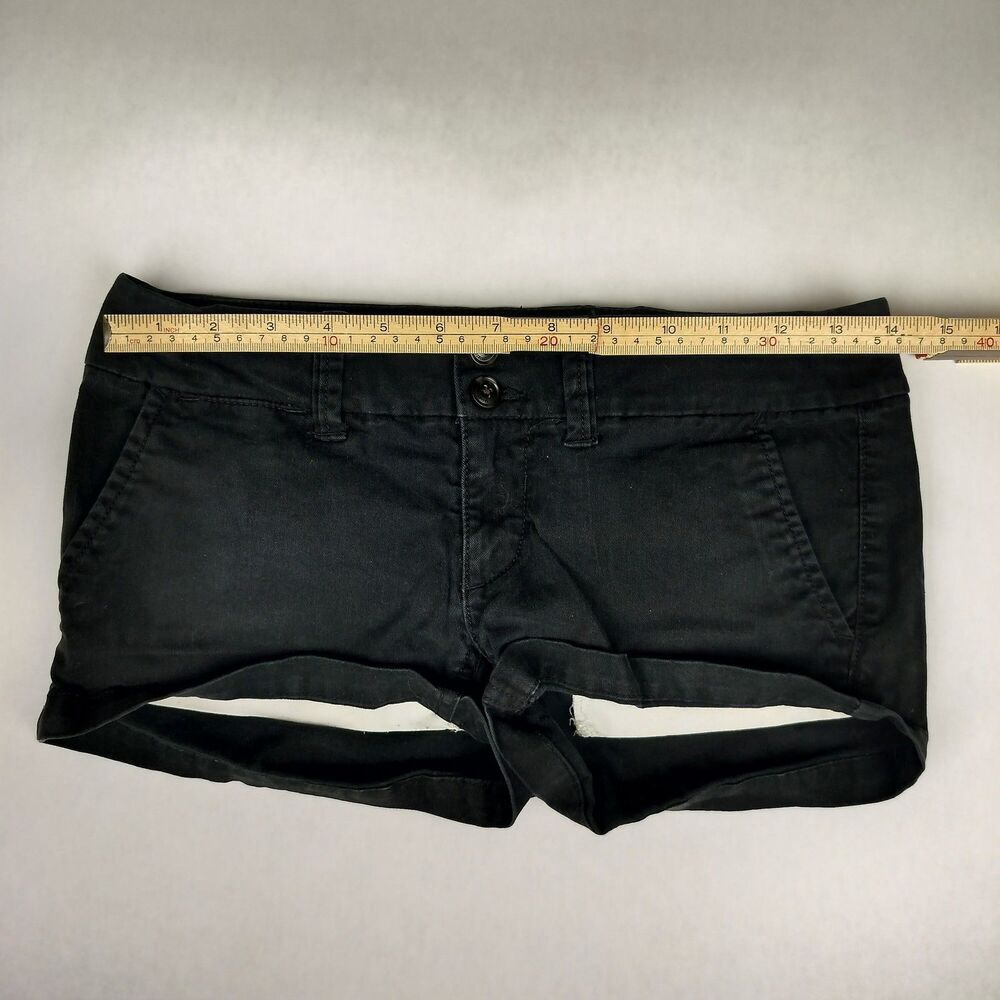 American Eagle Outfitters Women's Black Stretch Cotton Blend Shorts Size 00 - Picture 8 of 11